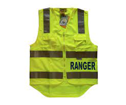 Blue safety vests are able to be customized starting at just 99 cents with our screen printing the blue safety vests are typically in stock and ready to ship. Safety Vest Fluoro Yellow Ranger Blue Front Back Visimax Safety Products