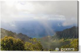 Kalalau valley is the largest valley on the island at two miles wide. Kalalau Valley On The Na Pali Coast Kauai Hawaii On White Canvas Print Pixers We Live To Change