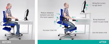 For healthy desk posture, the center of your monitor should be even with your eyes, and your arms. Most Ergonomic Office Chair Komfort Chair