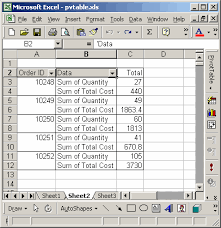 Ms Excel 2003 Display The Fields In The Data Section In Multiple Columns In A Pivot Table