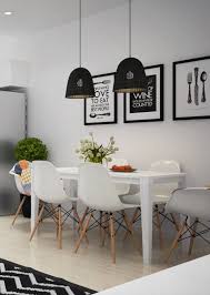 Scandinavian Apartment With Adorable Art And Classic Colors Scandinavian Dining Room Scandinavian Dining Room Furniture Eames Style Dining Chair