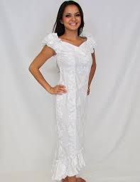 New White Wedding Fishtail Honolulu Dress Hawaii Muumuu Aloha Dresses Xs To Xl Ebay Aloha Dress Hawaiian Wedding Dress Dresses