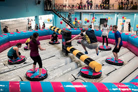 After buying a trampoline there is always a chance that kid will be tired of only bouncing on it. New Airhop Trampoline Park Dusseldorf Dusseldorf Now