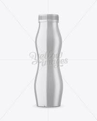 Metallic Dairy Bottle Mockup Front View In Bottle Mockups On Yellow Images Object Mockups Bottle Mockup Bottle Mockup Free Psd