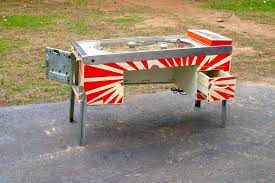 Recycled Pinball Machine Into Desk Recyclart Flipper Idees Pour La Maison Bureau
