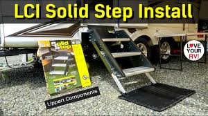 For next photo in the gallery is brophy camper scissor steps aluminum diamond. Installing The Solid Step Rv Entrance Stairs By Lippert Components Youtube