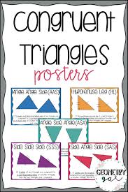 Congruent Triangle Posters Geometry Word Wall Geometry Words Math Posters High School Classroom Anchor Charts