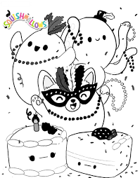 Coloring with kids help your kids to get hold of these coloring pages that are full of pictures, then involve them in painting the sheets with their own colors. Squishmallow Animals Dances In Party Coloring Pages Squishmallow Coloring Pages Coloring Pages For Kids And Adults
