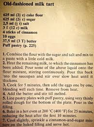 Old Fashioned South African Milk Tart Milk Tart African Dessert South African Desserts