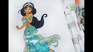 Disney princess coloring pages jasmine. Princess Jasmine Coloring Book Disney Princess Coloring Page Youtube