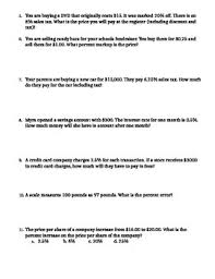 The worksheets in this section have students determine by what percentage something increases or decreases. Percent Increase And Percent Decrease Word Problems 7 Rp 3 Tpt