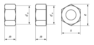 Iso 4032 Hexagon Regular Nuts Basic Dimensions