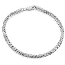 Tiara Foxtail Chain Bracelet In Sterling Silver Womens Silver Jewelry Hammered Silver Jewelry Unique Silver Rings