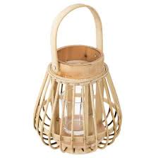 Atmosphera Lanterne Photophore En Rotin D 14 5 X H16 Cm Rotin Lanterne Rotin Lanternes En Metal