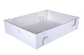 Southern Champion Tray 1177 Corrugated Greaseproof Half Sheet Cake Box Bottom 19 Length X 14 Width X 5 Height Bright Whi Half Sheet Cake Tray Bright White