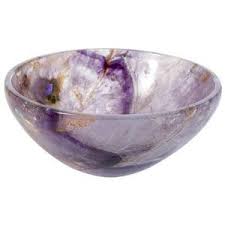 The average glass bathroom sink bowl is 16 in diameter and between 5 and 6 tall. Beautiful Amethyst Bowl Amethyst Accessories Purple Kitchen Trending Decor