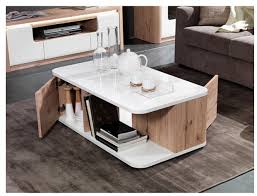 Table Basse Bellini Decor Chene Blanc Chene Blanc Table Basse Table Basse Blanche