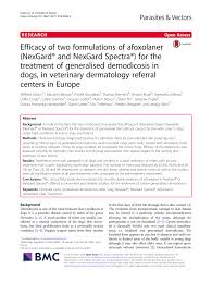 It gives protection against fleas for up to five weeks and controls ticks for up to four weeks. Pdf Efficacy Of Two Formulations Of Afoxolaner Nexgard And Nexgard Spectra For The Treatment Of Generalised Demodicosis In Dogs In Veterinary Dermatology Referral Centers In Europe