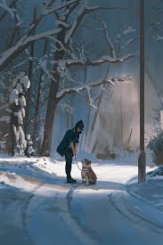 Winter walk by snatti89 | Animation art, Environment concept art, Aesthetic  art