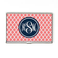 Help them make the best impression possible with our personalized business card cases and business card holders for professionals. Monogram Business Card Case Coral Monogram Business Card Etsy