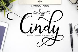 You can use this font for personal purpose. Love Cindy Extra Love 57944 Calligraphy Font Bundles Romantic Script Fonts Typeface New Fonts