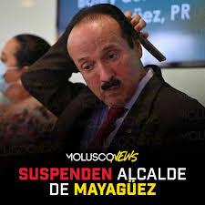 El alcalde de Mayagüez, José Guillermo Rodríguez fue suspendido  sumariamente hoy de sus labores por medio de una resolución del FEI. El  funcionario de cabellera color brea nueva, se encuentra siendo investigado