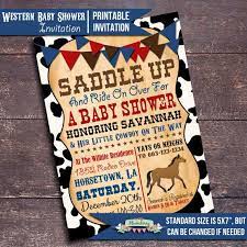 Printable Western Baby Shower Invitation By Bloomberrydesigns Western Baby Shower Invitations Cowboy Invitations Birthday Cowboy Party Invitations