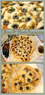 Oven Baked Italian Olive Herb Focaccia Bread Recipe Focaccia Focaccia Bread Recipes