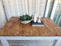 old laminate table with gel stain