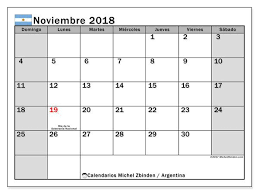 Calendario Noviembre 2018 Argentina Holiday Calendar Printable Calendar Printables Calendar March