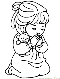This worksheet shows children performing different common gestures. Children Praying Coloring Page Coloring Home