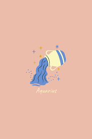 Aquarius Zodiac Sign Illustration Doodle Free Wallpaper Lock Screen Iphone And Android Iphone Wallpaper Girly Locked Wallpaper Zodiac Signs Aquarius
