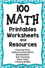 100 Math Printables And Resources Math Fact Worksheets Math Printables Free Math Worksheets