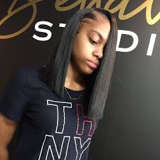 This gorgeous bob has chunky layers and. Side Part Blunt Cut Bobs