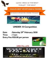 To get the 8 ball pool cheats go: 8 Ball Pool Competition Under 18 Eagles Nest Sports Bar And Tavern Tongaat February 29 2020 Allevents In