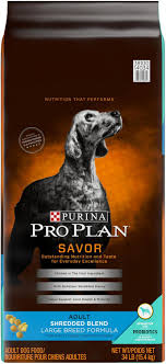 Purina Pro Plan Savor Adult Shredded Blend With Probiotics Large Breed Formula Dry Dog Food 34 Lb Bag