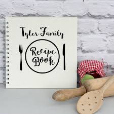 Homemade recipe book makes a thoughtful wedding gift. Personalised Recipe Book Posh Totty Designs