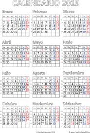 Calendario pdf colorido para colgar en el salón. Calendario 2019 Para Imprimir Espana Imprimir El Pdf Gratis
