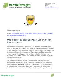 Pest control services have been traditionally purchased by the upper middle class, meaning the top 20% of the money earners in the country. Pest Control For Your Business Diy Or Get The Professionals In By Knowledgebase Issuu