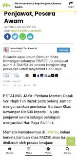 We did not find results for: Adnan Seman Bonus Raya Kakitangan Awam 2017 Kerajaan Facebook