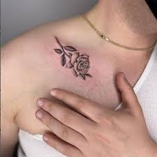 A blue rose and blue flowers are perfect if you like unusual inked tattoos. 49 Eye Catching Collarbone Tattoo Ideas For Everyone Photos Allure