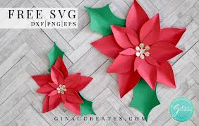 Mini Paper Christmas Poinsettia Free Svg Christmas Crafts Christmas Poinsettia Paper Flowers