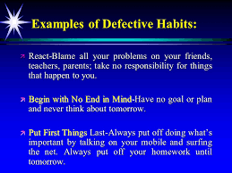 Examples include continuously checking emails, phone, and text messages, and unnecessary meetings. Seven Habits Of Highly Effective People By Chief Instructor Nim Ppt Download