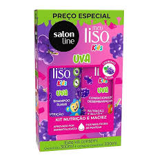 Kit Shampoo e Condicionador Salon Line Meu Liso Uva (300ml + 200ml)
