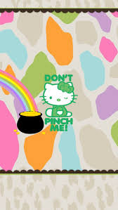 The simple graphics allow little ones to work on fine motor skills as they express their creativity! 51 St Patricks Hello Kitty Ideas Hello Kitty Kitty Hello Kitty Wallpaper