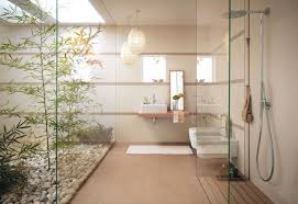 Gorgeous zen styled japanese bathroom idea using glass and stone a dream japanese bathroom clad in glass and stone and completely engulfed in white, this is a design that is both audacious and excessive. Modern Japanese Bathroom Design With Bamboo Decor Modern Japanese Bathroom Design With Bam Japanese Bathroom Design Zen Bathroom Design Unique Bathroom Design