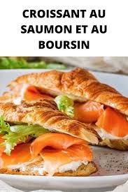 Croissant Au Saumon Et Au Boursin Recettes Du Net En 2020 Croissant Au Saumon Alimentation Saumon