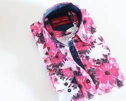 Model is 5'6, size uk 8 and is wearing the size available. Ll 3258 Women S White Pink Floral Print Shirt Quality Designed Shirts