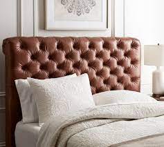 Tufted headboards come in all shapes, forms, and styles. Chesterfield Leather Headboard Pottery Barn