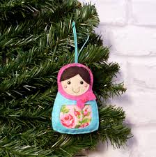 Hand painted wooden babushka doll toys for sale. Handmade Christmas Decoration Fancy Russian Doll By Paper And String Notonthehighstreet Com